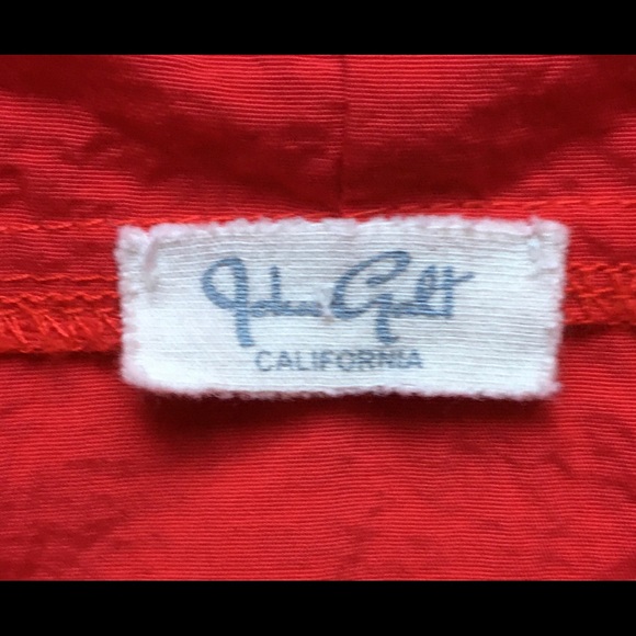 John Galt BRANDY MELVILLE Nylon Hoodie, Red, White - Picture 7 of 8